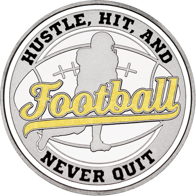 Gold "Football" with White Outer Circular Borders